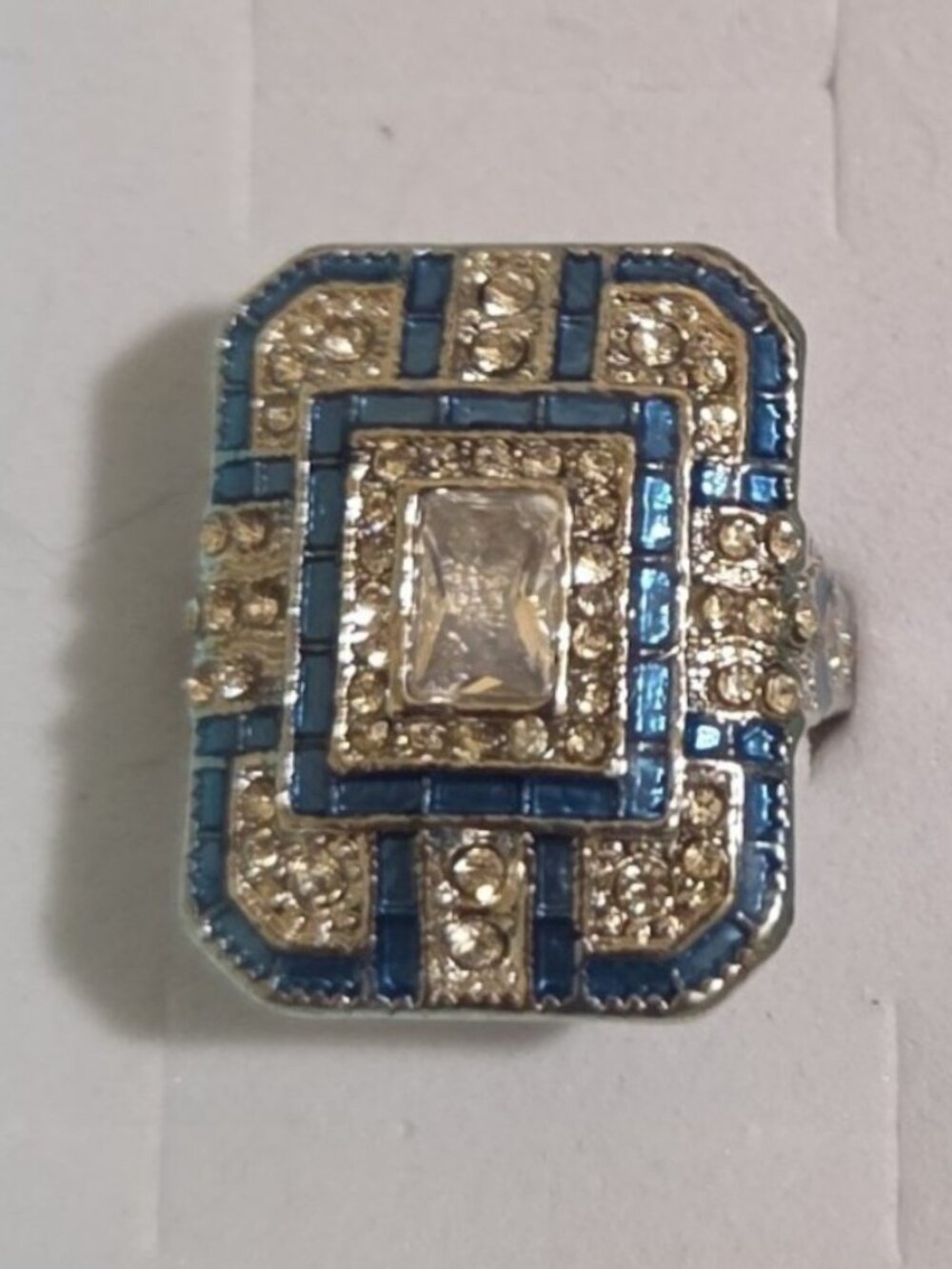 Brand New Size 6 Sterling Silver with One Topaz In The Center!